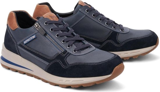 Mephisto Bradley - heren sneaker - blauw - maat 40.5 (EU) 7 (UK)