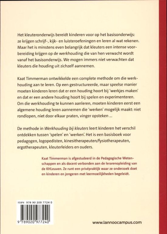 Werkhouding bij kleuters