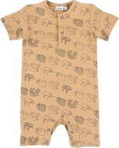 Trixie Onesie Silly Sloth Kort Katoen Oranje Maat 86/92