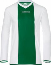 Masita sportshirt lange mouw  - Wit-groen - maat XXL