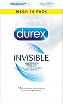 Durex - Invisible Extra Thin Super Thin Condoms 16Pcs