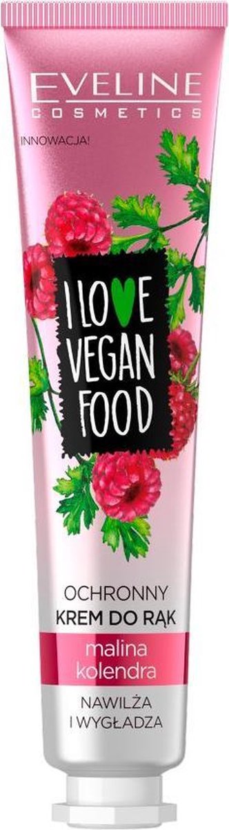 Eveline Cosmetics I Love Vegan Food Protective Hand Cream Raspberry & Coriander 50ml.