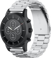 Watch GT Drie Stalen Schakel Beads Band - Maat 22mm - Zilver - Geschikt Voor Huawei - Horlogeband - Armband - Polsband