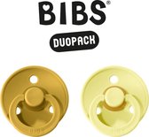 BIBS Fopspeen - Maat 2 (6-18 maanden) DUOPACK - Oker & Sunshine - BIBS tutjes - BIBS sucettes