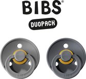 BIBS Fopspeen - Maat 2 (6-18 maanden) DUOPACK - Smoke & Iron - BIBS tutjes - BIBS sucettes