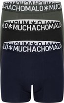 Muchachomalo Light Cotton boxershorts (3-pack) - heren boxers normale lengte - blauw - groen en zwart - Maat: L