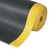 Notrax  Diamond Sof-Tred™ Dyna-Shield™ toplaag met industrieel traanplaatmotief 91cm x 150cm Zwart/geel