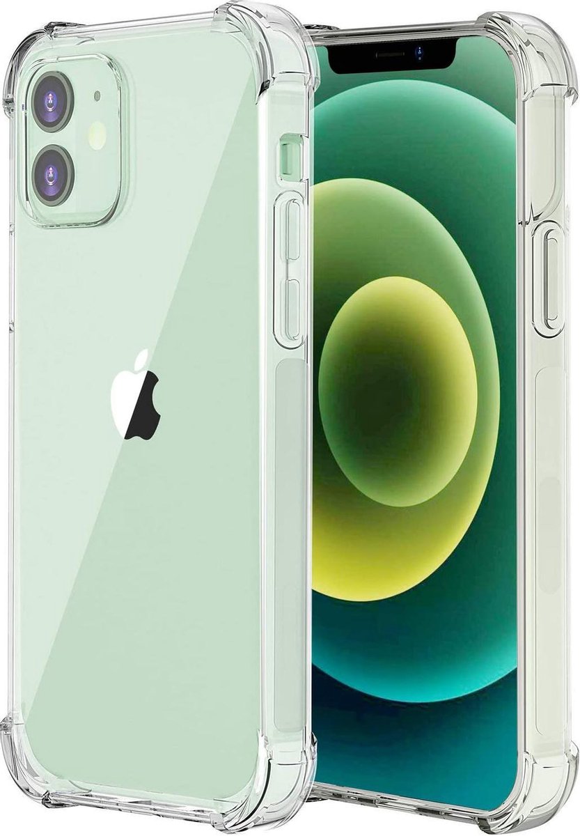 Hoesje Geschikt voor: iPhone 12 Pro - Schokabsorptie - Transparant