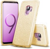 Backcover Hoesje Geschikt voor: Samsung Galaxy S9 Glitters Siliconen TPU Case Goud - BlingBling Cover