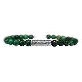 Bela Donaco Armband Luxury B6 klem – Afrikaanse Jade – Geoxideerd Sterling Zilver