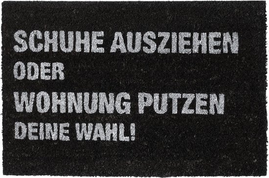 relaxdays paillasson coco - texte allemand - coco mat - tapis d'entrée - extérieur - tapis sec