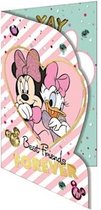 Disney Wenskaart Minnie Glitter 20 X 14 Cm Roze