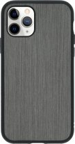 Apple iPhone 11 Pro Hoesje - Rhinoshield - SolidSuit Serie - Hard Kunststof Backcover - Brushed Steel Black - Hoesje Geschikt Voor Apple iPhone 11 Pro