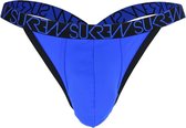 Sukrew Halifax Bubble Thong Blauw - Maat XL - Herenstring - Mannen Ondergoed