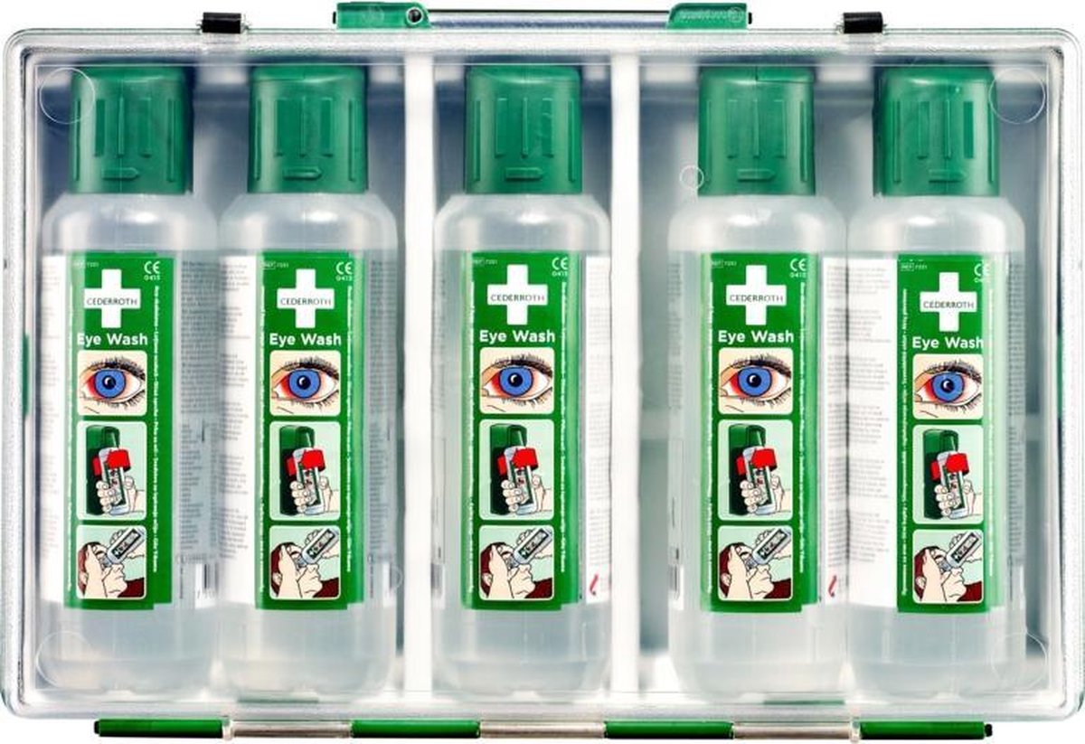 Goedkoopste Cederroth oogdouchekoffer 5 x 500 ml