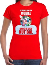 Kut Kerstbal shirt / Kerst t-shirt Ik vroeg om een mobiel krijg ik deze kut bal rood voor dames - Kerstkleding / Christmas outfit M
