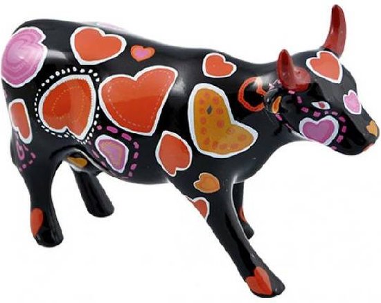 Cow Parade Cow-ween of Hearts (medium keramiek)