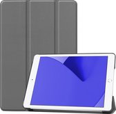 Hoes Geschikt voor iPad 10.2 2020 Hoes Luxe Hoesje Book Case - Hoesje Geschikt voor iPad 8 Hoes Cover - Grijs