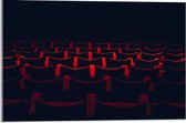 Acrylglas - Rode Stoelen in Theaterzaal - 60x40cm Foto op Acrylglas (Wanddecoratie op Acrylglas)