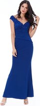 Sierlijke jurk met aparte top - Maat 42 - Blauw
