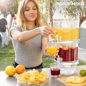 Double Drinks Dispenser with Ice Compartments and Snack Tray TwinTap InnovaGoods