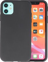 Premium Color Bescherming Telefoonhoesje - Backcover Hoesje - Achterkant Hoesje - Geschikt voor iPhone 11 - Zwart