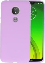 Hoesje Geschikt voor de Motorola Moto G7 Power - Backcover Color Telefoonhoesje - Paars