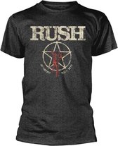 Rush Heren Tshirt -M- American Tour 1977 Grijs