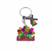 Sleutelhanger Tulpenbos Met Molen Bedeltje Holland - Souvenir