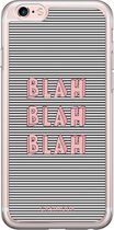 iPhone 6/6s hoesje siliconen - Blah blah blah | Apple iPhone 6/6s case | TPU backcover transparant