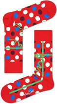 Happy Socks - kerstsokken - Christmas Gift - Rood - Maat 36-40