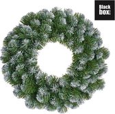 Black Box Trees - Norton krans groen frosted TIPS 126 - d60cm - Kerstbomen
