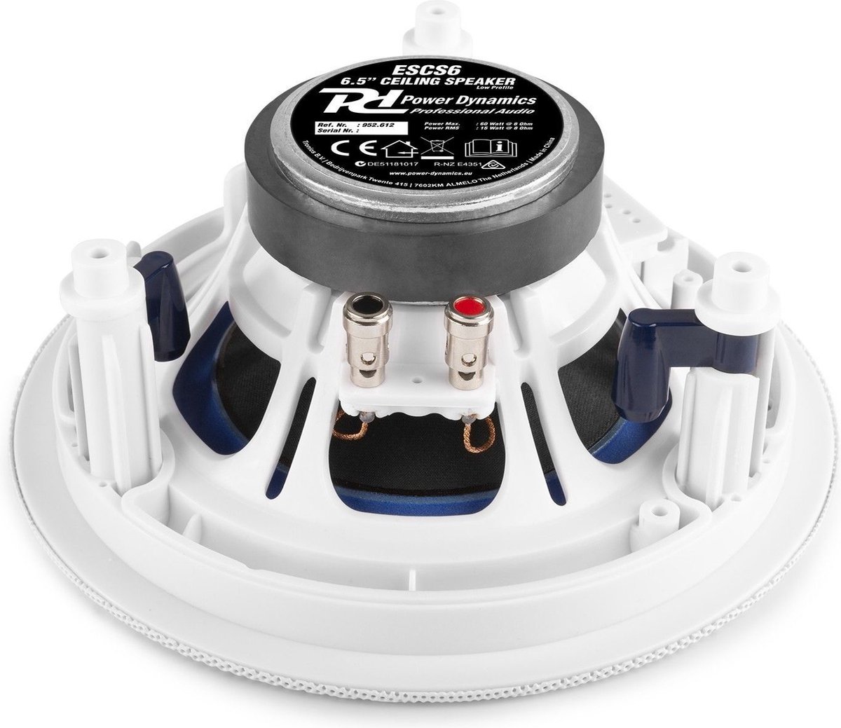 Inbouw speaker - 2x plafond speaker Power Dynamics ESCS6 + Bluetooth versterker Power Dynamics BT10 - Complete set voor kantoor, hal, wachtkamer, etc. thumbnail 6
