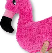 Pluche Hondenknuffel met Pieper Flamingo - Medium
