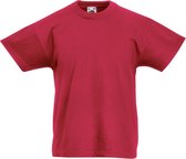 Fruit Of The Loom Originele T-shirt met korte mouwen voor kinderen / kinder (Brick Rood)