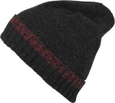 Myrtle Beach - Unisex Traditionele Beanie (Grijs/Rood)