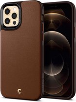 Spigen Ciel by Cyrill Leather Brick iPhone 12 / 12 Pro Hoesje Bruin