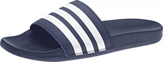 adidas Slippers - Maat 36.5 - Unisex - donker blauw/wit | bol.com