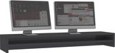 XL - Monitor verhoger - Monitorstandaard - Hoogglans grijs - 100x24x13 cm