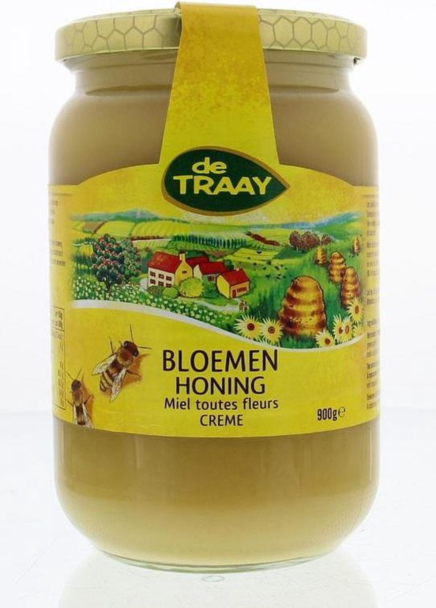 De Traay Honing Bloemen Creme 900 gr | bol