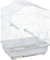 Lampung Cage à oiseaux Flamingo - Blanc - 30 x 22,5 x 38 cm