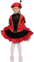 Pieten pak - jurkje met petticoat rood (mt 140) - Welkom Sinterklaas - Pietenpak kinderen - intocht sinterklaas