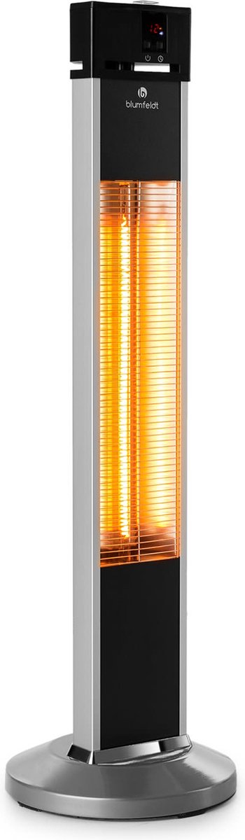 Blumfeldt Heat Guru terrasverwarmer - Staand - infrarood warmtestraler - 3 standen tot 2000W - timer - afstandsbediening