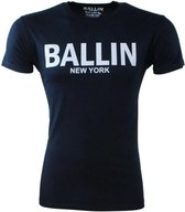 Ballin - Heren T-Shirt - Ronde Hals - Regular Fit - Navy