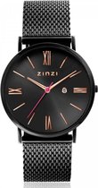 ZINZI horloge ZIW509M Zwart 34mm + gratis Zinzi armbandje