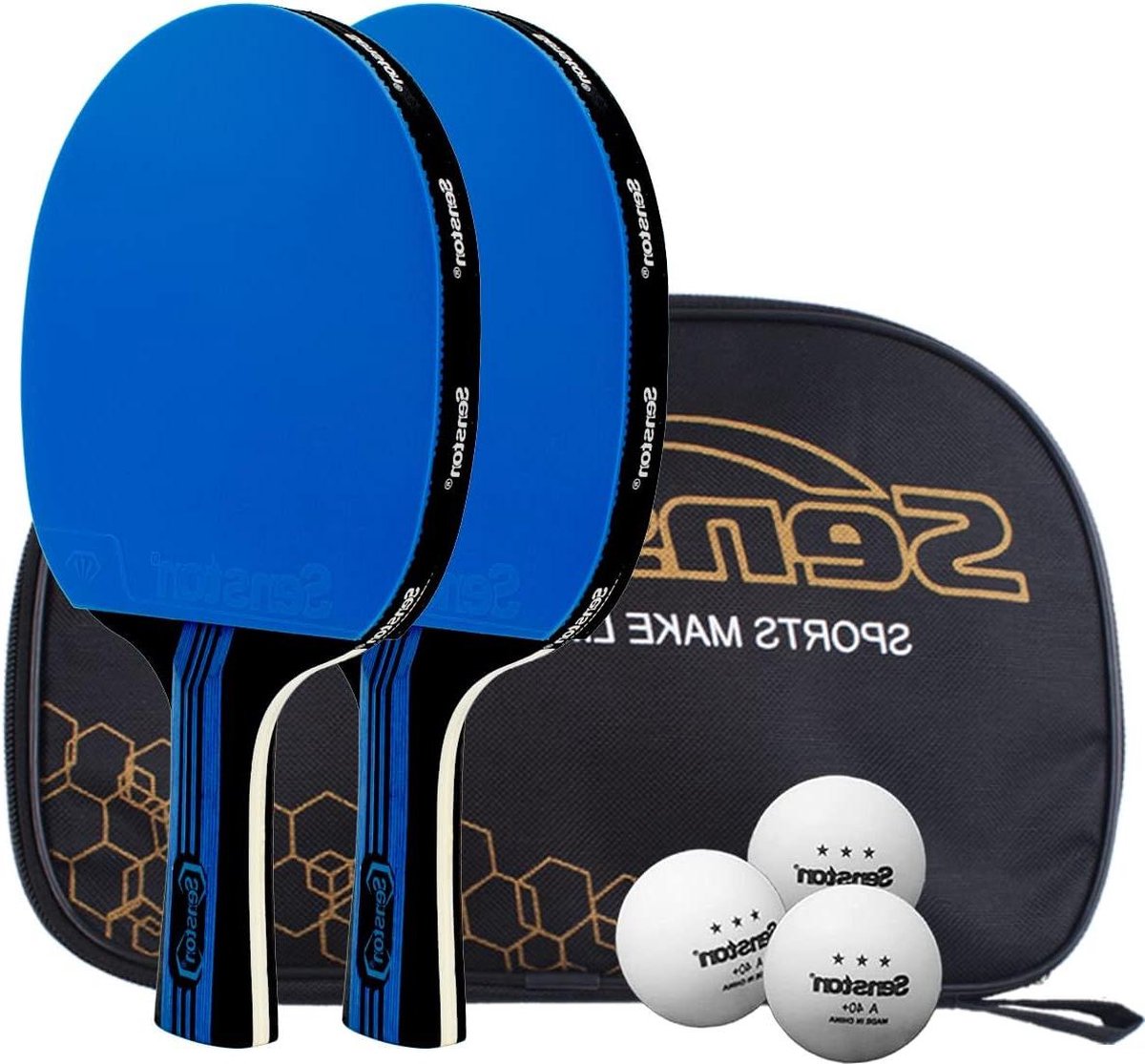 Tafeltennisbatjes - 3 tafeltennisballen - ideale set voor studenten, beginners en training