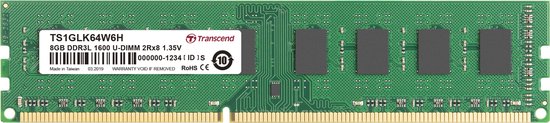 Transcend 8GB DDR3L 1600MHz geheugenmodule 1 x 8 GB 240-pin DIMM | bol