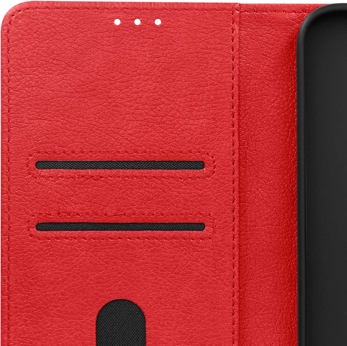 Avizar Foliohoes Geschikt voor Honor 200 Lite Video-ondersteuning, Rood