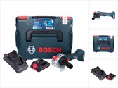 Bosch GWX 18V-7 Professionele accu haakse slijper 18 V 125 mm Brushless X-LOCK + 1x ProCORE accu 4.0 Ah + lader + L-Boxx