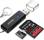 USB 3.0 Kaartlezer, Hoge Snelheid Kaartlezer - Ondersteuning voor SD/Micro SD/TF/SDHC/SDXC/MMC - Compatibel met Windows/Mac/OS etc.